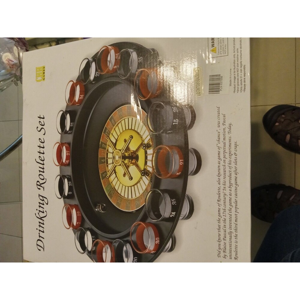 CHH Games Drinking Roulette Set With 16 Shot Glasses And 2 Metal Balls NEW!